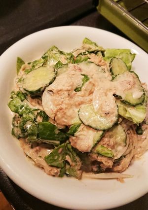 鯖みそ煮缶で！簡単コクうまサラダ✩-レシピのメイン写真