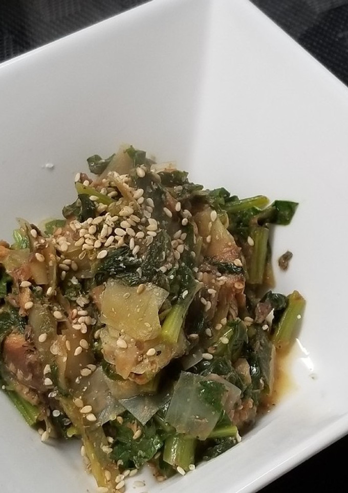 大根の葉と鯖缶の炒め煮イワシ缶でも〜-レシピのメイン写真
