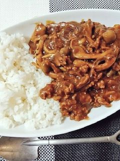 麺つゆ★フライパンで簡単和風きのこカレー-レシピのメイン写真