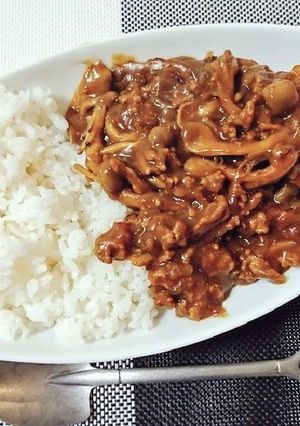 麺つゆ★フライパンで簡単和風きのこカレー-レシピのメイン写真