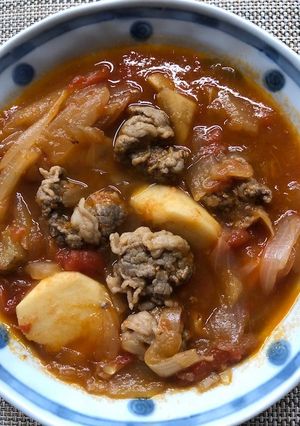 牛肉と根菜のトマトシチュー-レシピのメイン写真