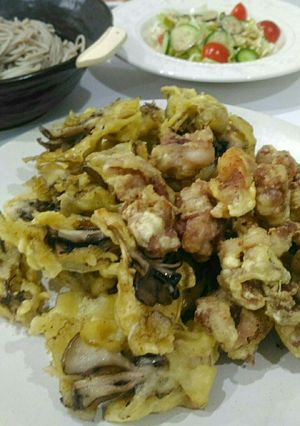 ジューシー旨い！！まいたけと豚肉の天ぷら-レシピのメイン写真