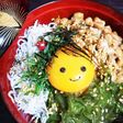 のっけ丼*卵アートdeしらす納豆めかぶ丼