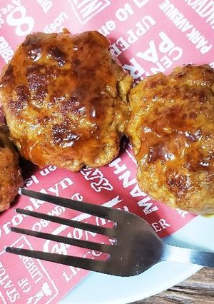 風邪予防！擦り人参の照焼受験ハンバーグ！-レシピのメイン写真