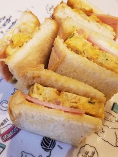 お好み焼き風玉子サンド-レシピのメイン写真
