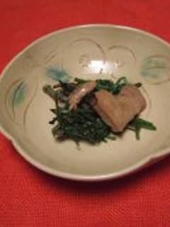 豚味噌漬け肉とせりの炒め物-レシピのメイン写真