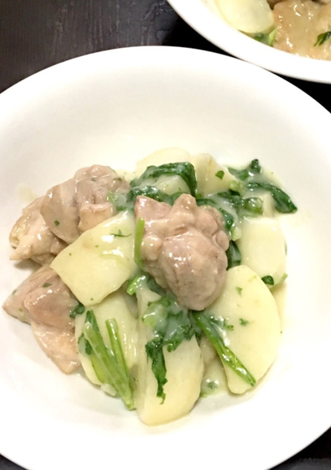 鶏モモ肉と蕪の蒸し煮-レシピのメイン写真