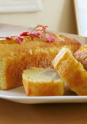 桜白あんパウンドケーキ-レシピのメイン写真