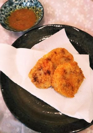 蓮根の肉詰め❗️めんつゆゴマドレかけ❗️-レシピのメイン写真