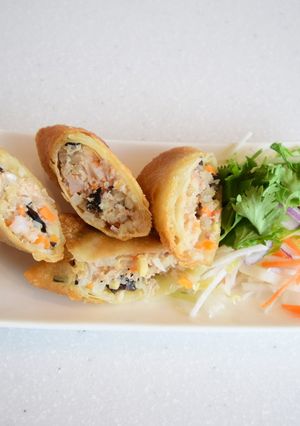 もち麦入り揚げ春巻き～秋葉区～-レシピのメイン写真