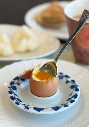 簡単朝ごはん☆ハムゆで卵パン-レシピのメイン写真
