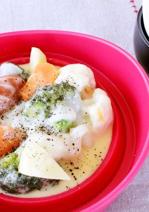 ウインナーと野菜のチーズ餅フォンデュ風-レシピのメイン写真