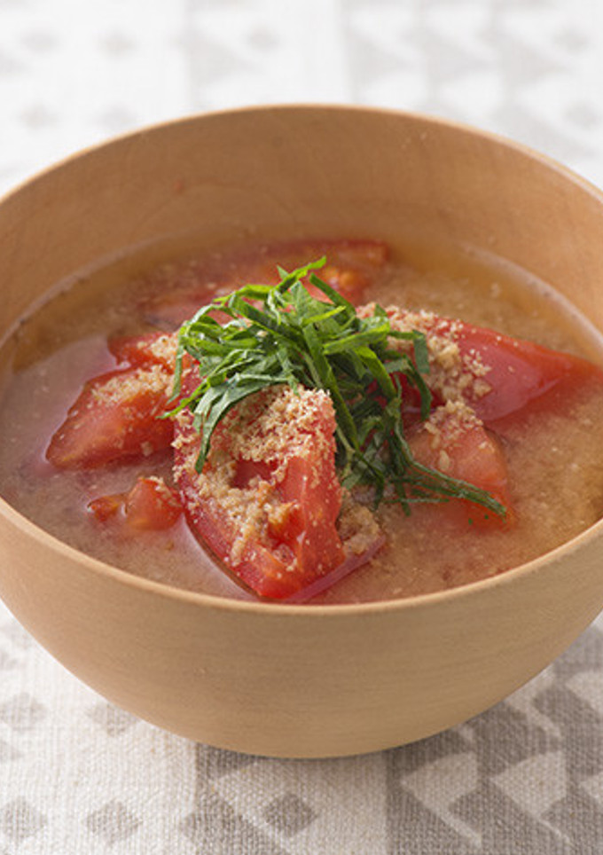 トマトのごまみそ汁-レシピのメイン写真