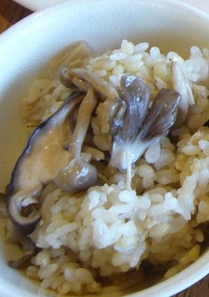 もち麦ときのこの炊き込みごはん～秋葉区～-レシピのメイン写真