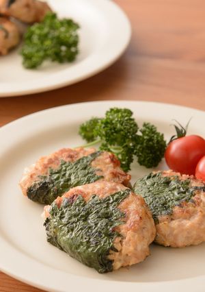 鶏ひき肉の大葉ハンバーグ-レシピのメイン写真
