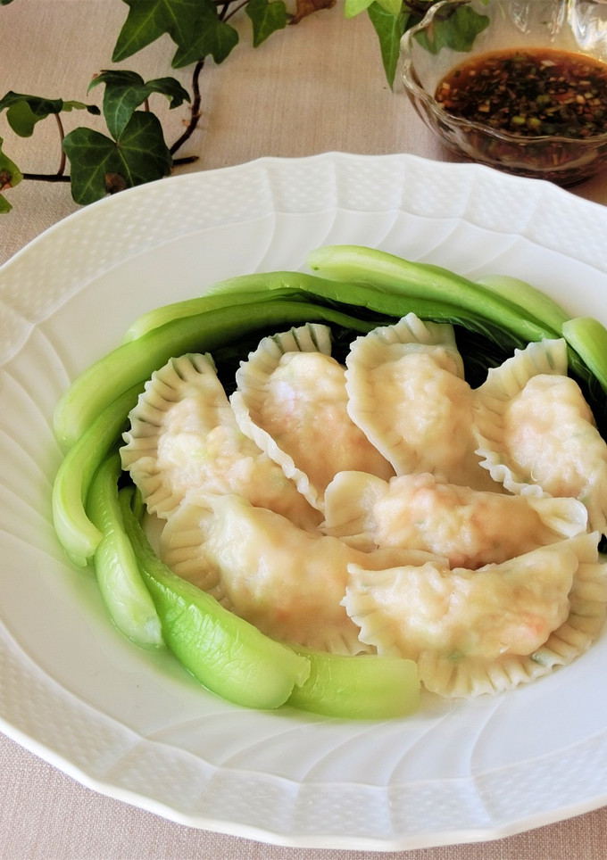 エビの水餃子＊手作りの皮と餃子のタレ-レシピのメイン写真