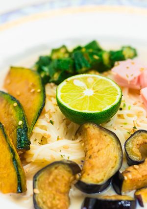 夏の野菜豆乳麺-レシピのメイン写真