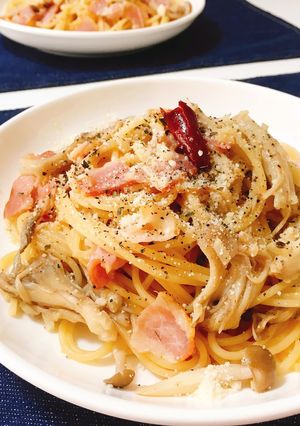 炒めるだけ！きのことベーコンの簡単パスタ-レシピのメイン写真