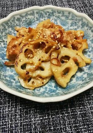 蓮根と豚肉のスタミナポン酢炒め。-レシピのメイン写真