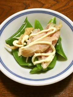 スナップえんどうと手羽先の燻製のサラダ-レシピのメイン写真