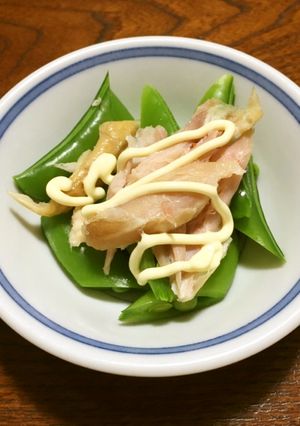 スナップえんどうと手羽先の燻製のサラダ-レシピのメイン写真
