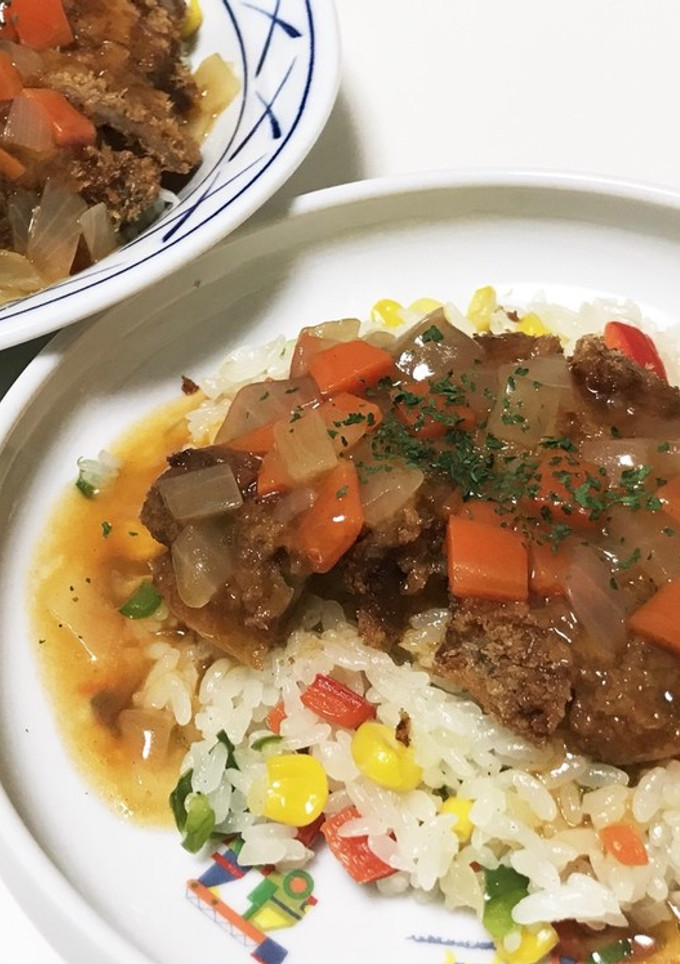 洋風あんかけ☆とんかつピラフ-レシピのメイン写真