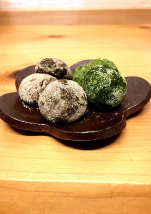 抹茶とほうじ茶のスノーボールクッキー♪-レシピのメイン写真