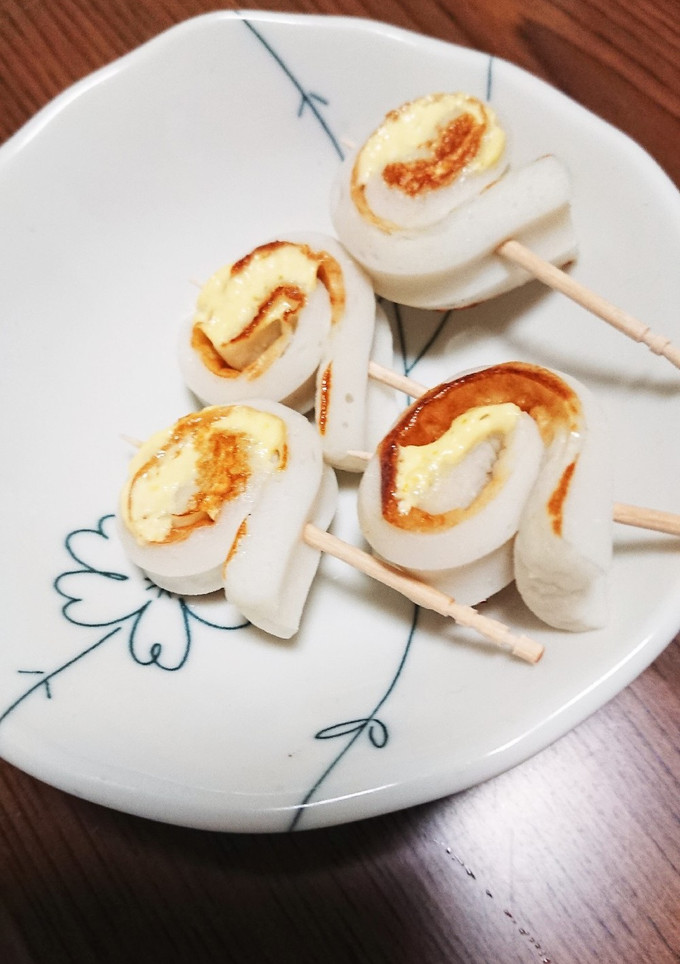 お弁当の一品に、竹輪のくるくるマヨ焼き-レシピのメイン写真