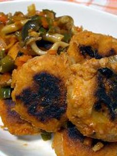 ツナとおから豆腐のさっと煮ハンバーグ-レシピのメイン写真