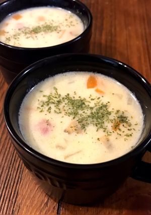 野菜たっぷり♡豆乳クラムチャウダー-レシピのメイン写真