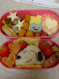 キャラ弁 簡単スヌーピー★-レシピのメイン写真