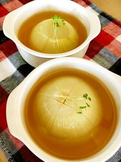 レンジ★丸ごと玉ねぎスープ-レシピのメイン写真