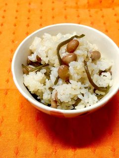 節分 福豆 と塩昆布の炊き込み御飯☆-レシピのメイン写真