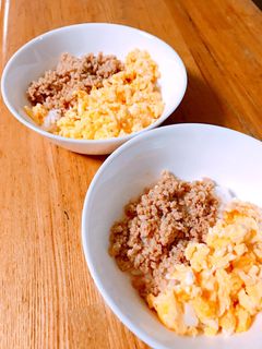 鶏胸肉で簡単そぼろ丼!お弁当にも♪-レシピのメイン写真
