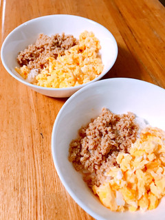 鶏胸肉で簡単そぼろ丼!お弁当にも♪-レシピのメイン写真