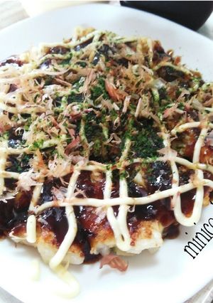 水なし!白菜でとろとろ関西風お好み焼き-レシピのメイン写真