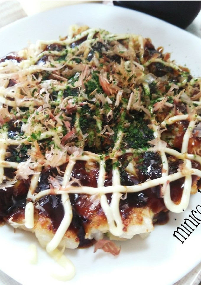 水なし!白菜でとろとろ関西風お好み焼き-レシピのメイン写真