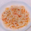 レンジで簡単!茹でうどんで、カルボナーラ