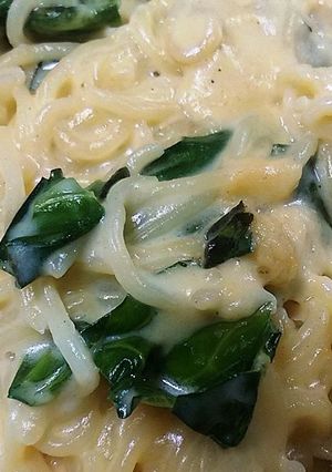 超簡単！クリームパスタ風焼きそば-レシピのメイン写真