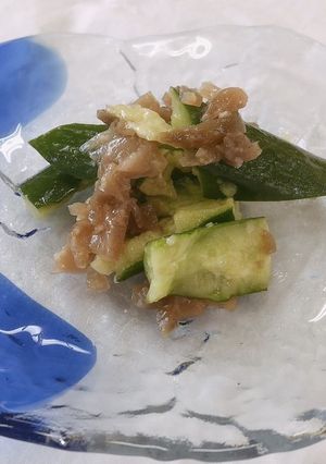 【甘えび醤油】たたき胡瓜のザーサイ和え-レシピのメイン写真