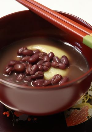 おやつ昼♪魔法瓶利用のゆで小豆でぜんざい-レシピのメイン写真
