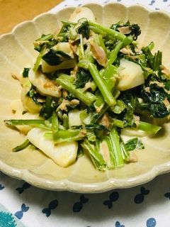 蕪の丸ごとツナマヨ醤油炒め-レシピのメイン写真