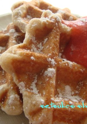 ♪ベルギーワッフル♪　いちご味-レシピのメイン写真