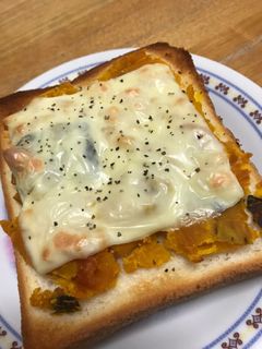 かぼちゃの煮物リメイク☆かぼチートースト-レシピのメイン写真