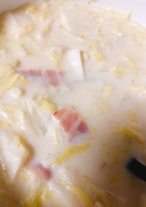 ベーコンと白菜のがっつりミルクスープ-レシピのメイン写真