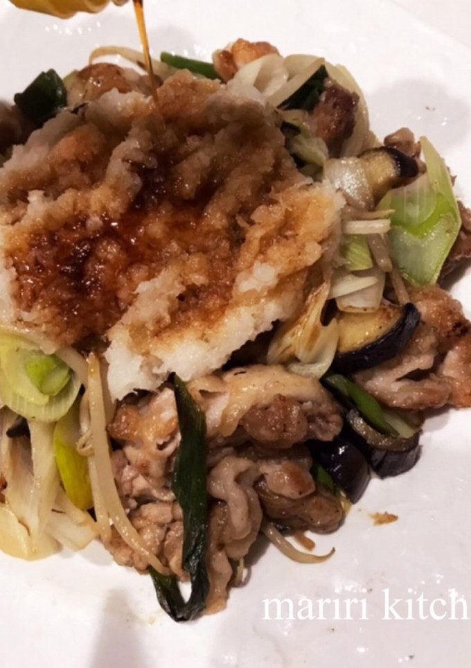 豚肉と野菜炒め＊おろしポン酢でさっぱりと-レシピのメイン写真