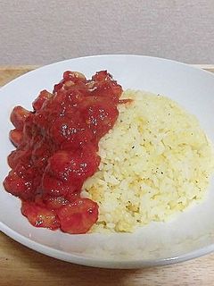 卵チャーハン☆エビチリのせ-レシピのメイン写真