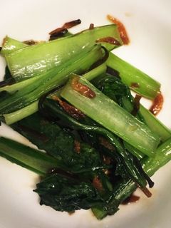 超簡単!小松菜と小エビの炒め物-レシピのメイン写真