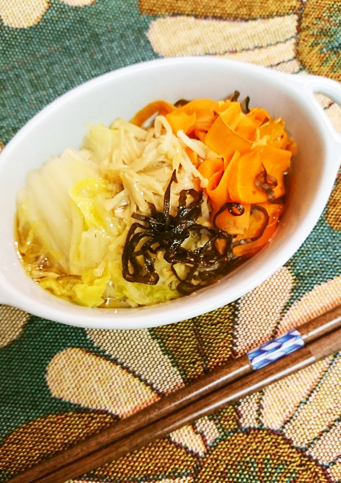 塩昆布の酒蒸し野菜-レシピのメイン写真