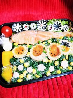 のっけ弁*卵アートde 応援・花見弁当-レシピのメイン写真